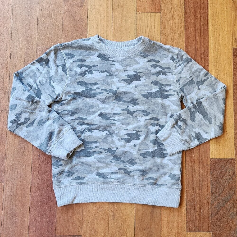 Hudson Gray Camo Crew Neck Sweatshirt Size Small